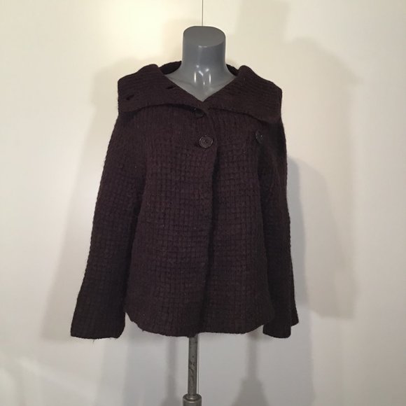 Chattawak Chunky Waffle Knit Button Front Cardigan T2 - Picture 8 of 13